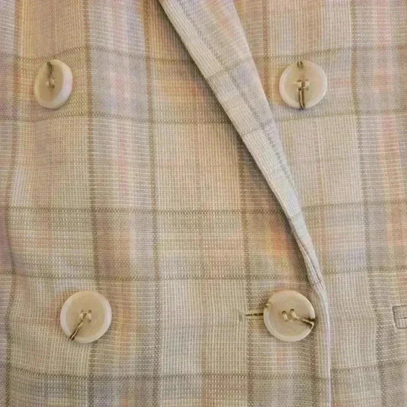 H&M Women's Plaid Double Breasted Blazer Small - Picture 5 of 11